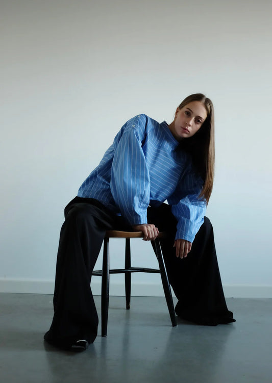 Famke Blouse - Blue Stripe
