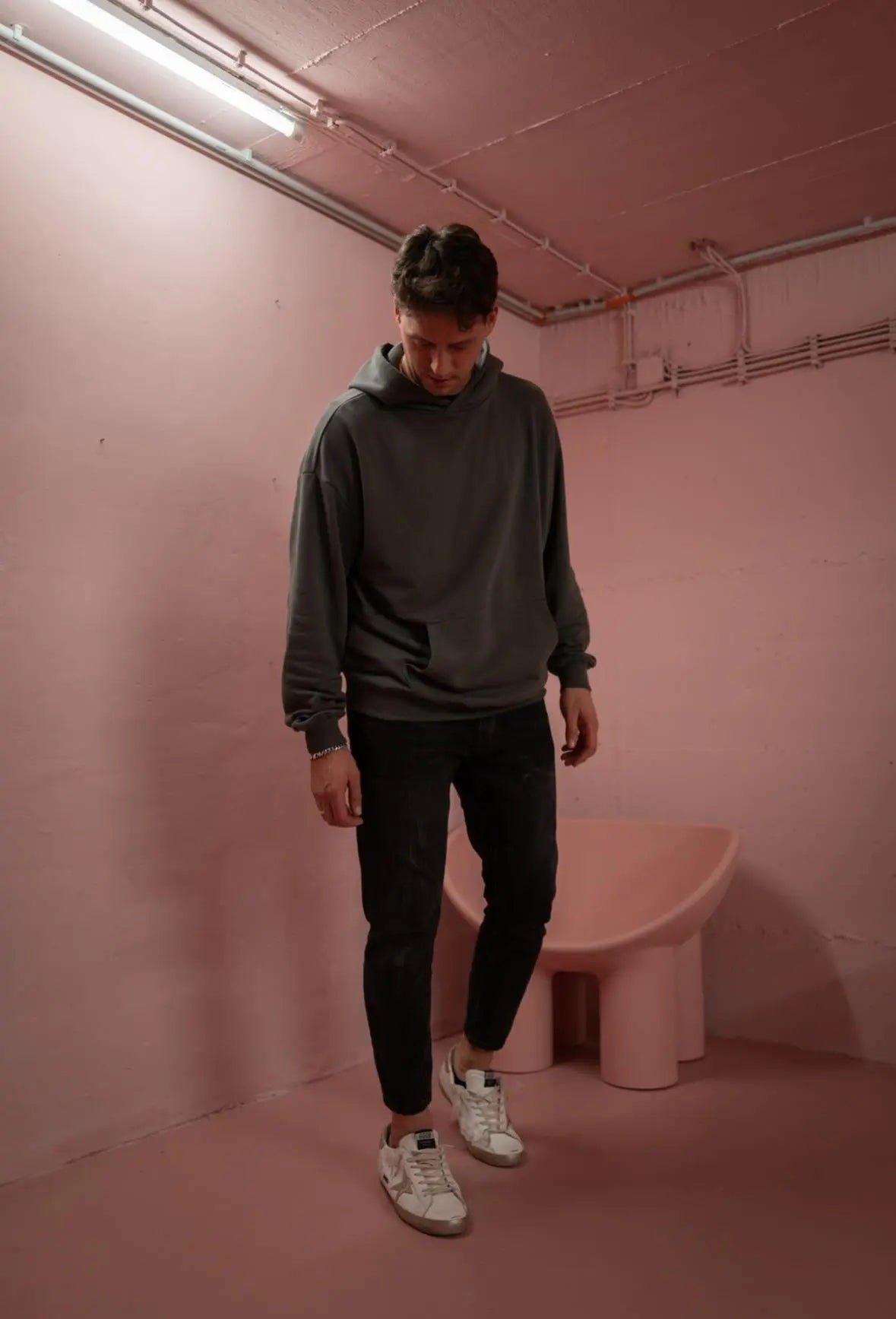 Canvas Hoodie grau - noёmvri fashion label