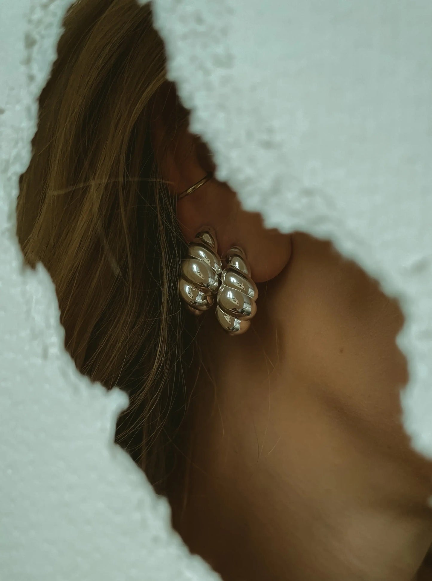 Croissant Creolen gold big - noёmvri fashion label