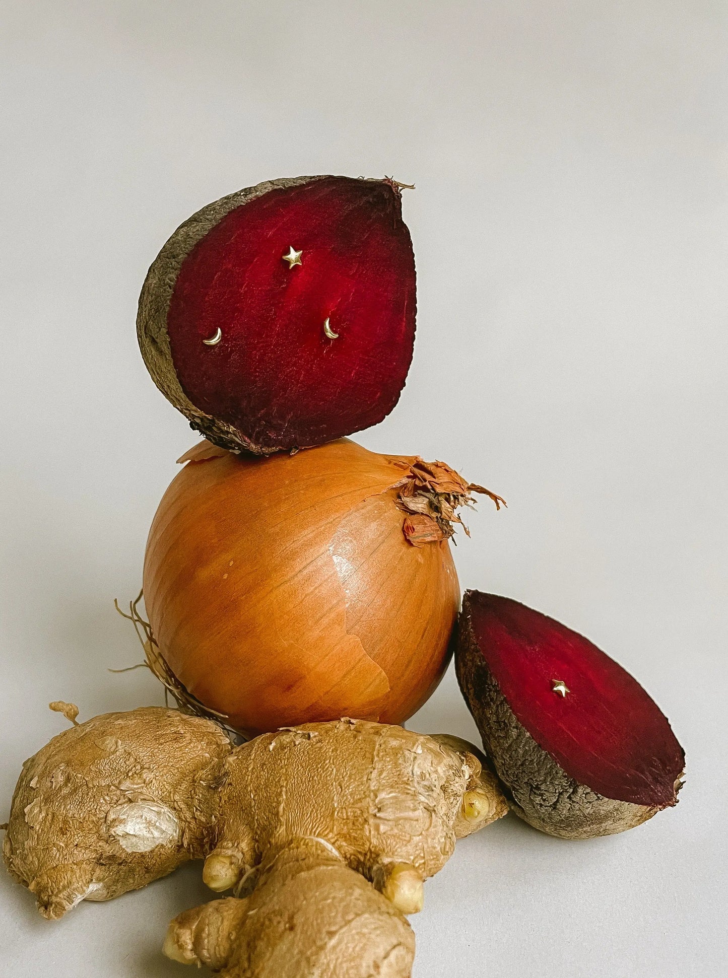 Mond - Ohrstecker gold - noёmvri fashion label