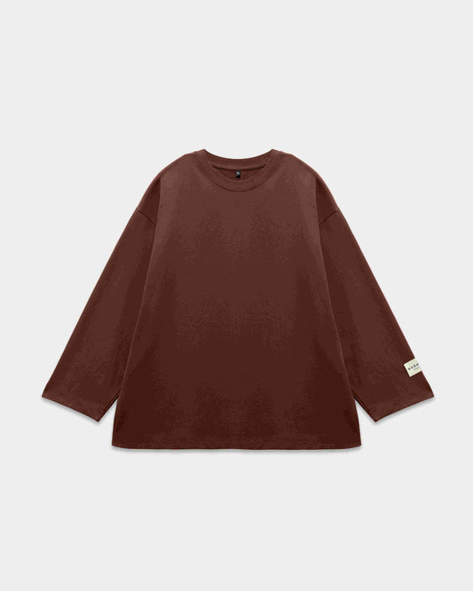 Oversized Longsleeve Bailey braun - noёmvri fashion label