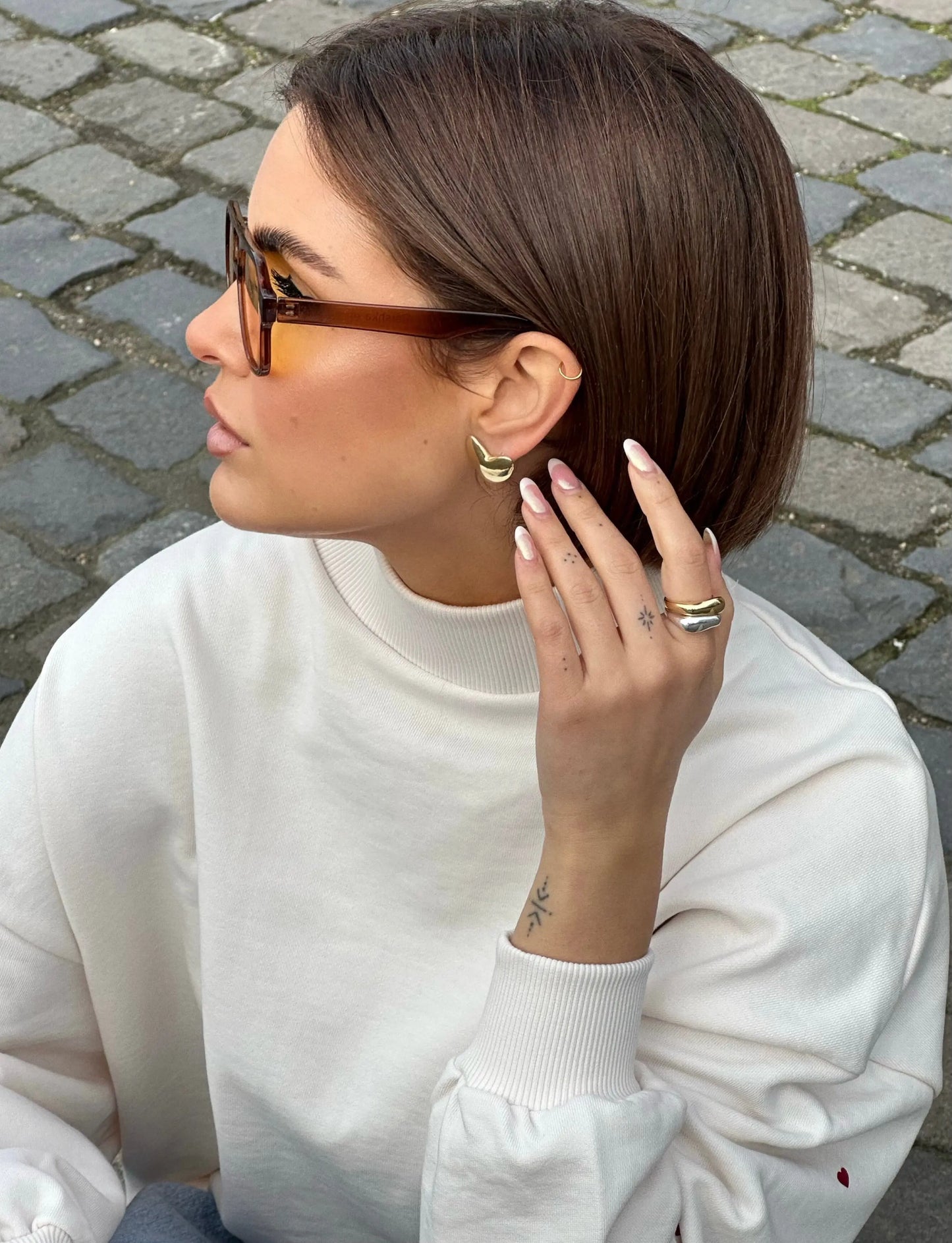 organischer Ring small gold - noёmvri fashion label