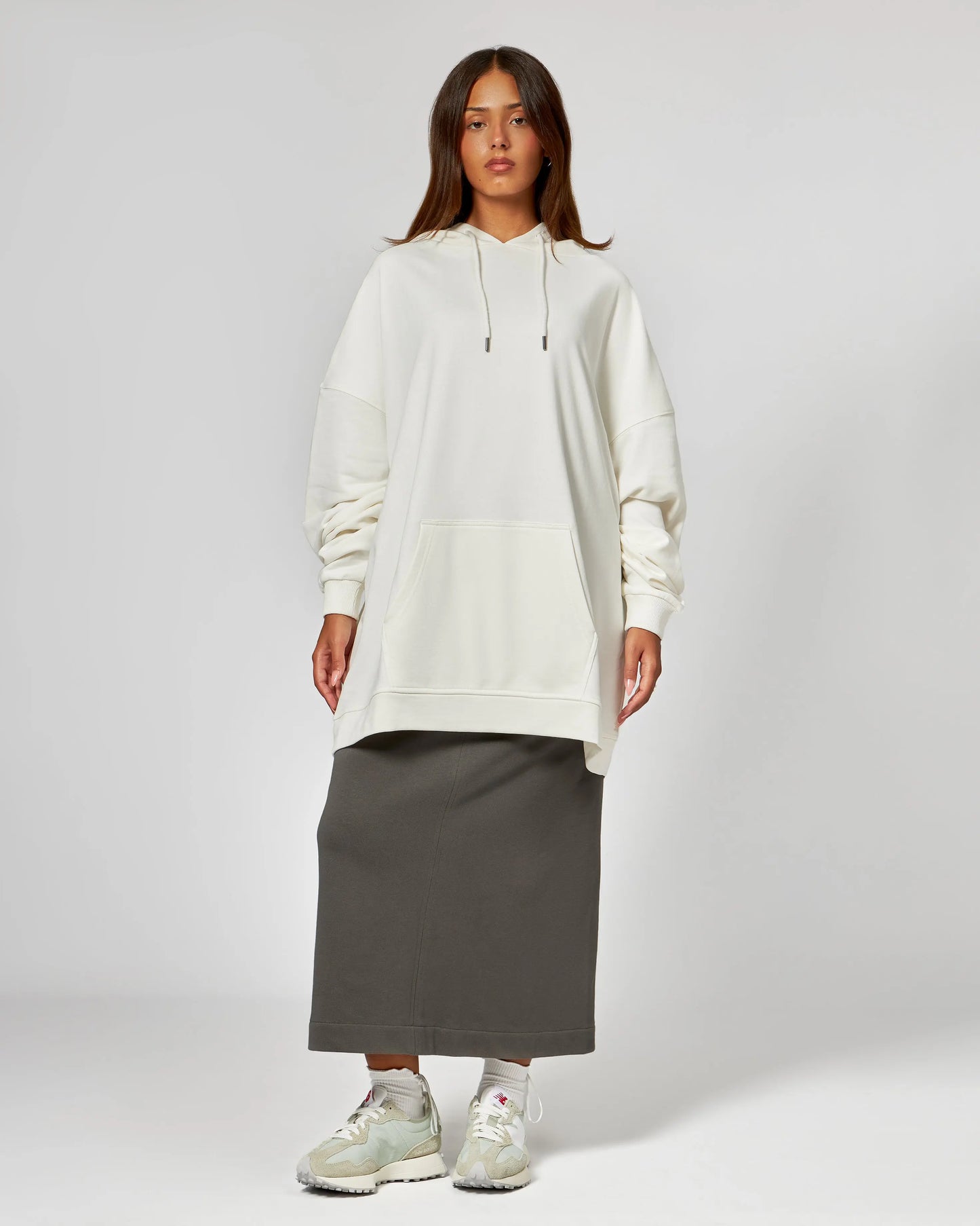 oversized Hoodie / snow white - noёmvri fashion label