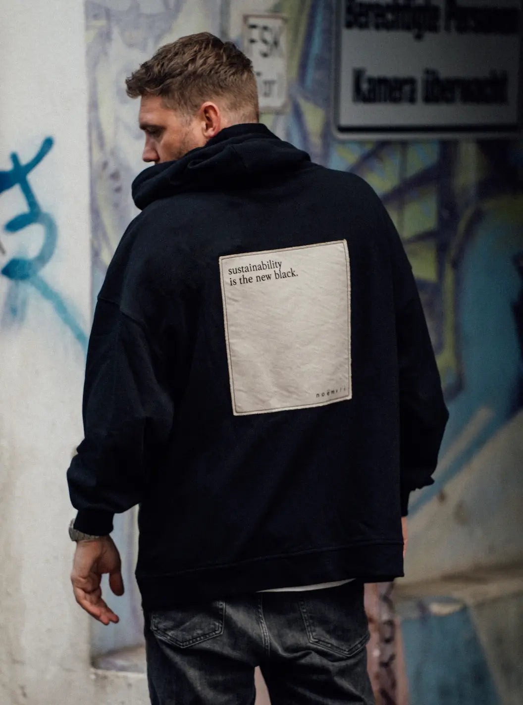 oversized Hoodie / black - noёmvri fashion label