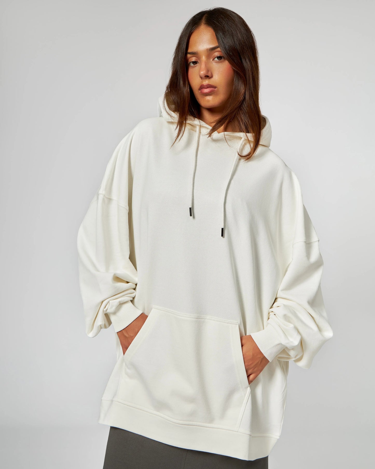 oversized Hoodie / snow white - noёmvri fashion label