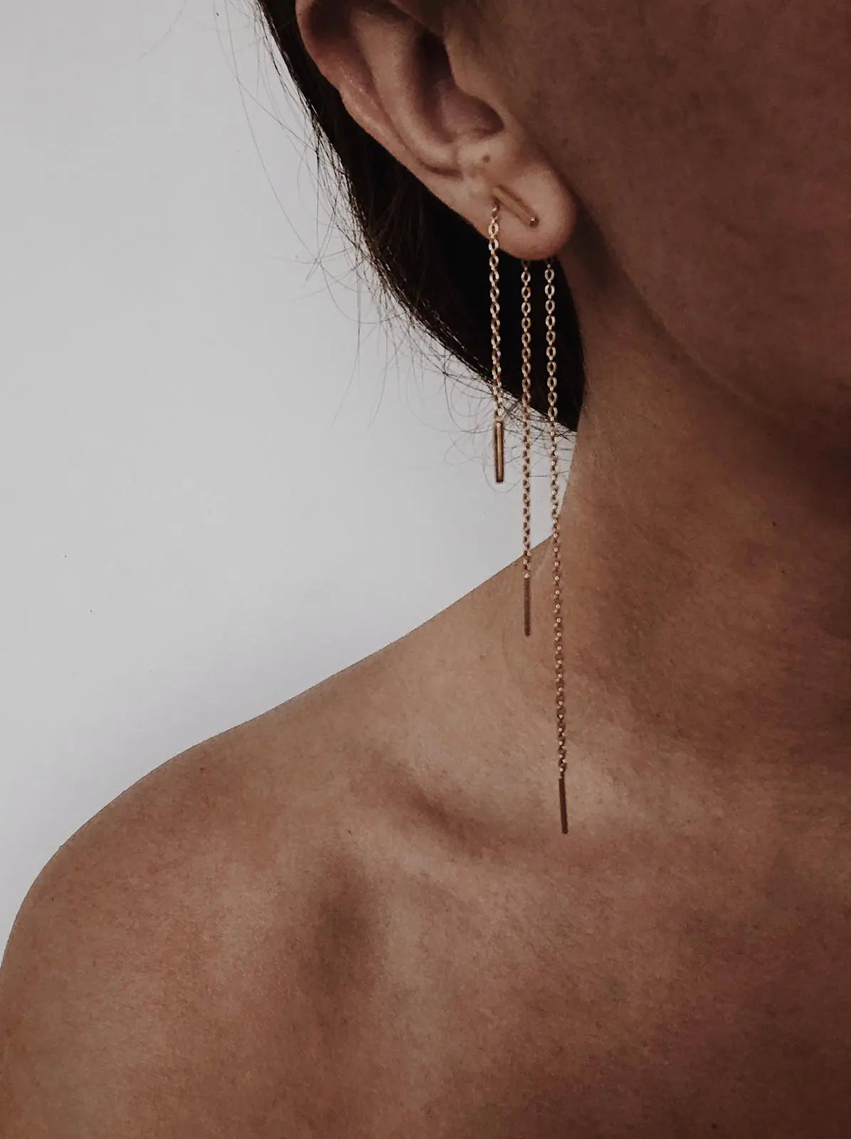 Kettenohrringe gold - noёmvri fashion label