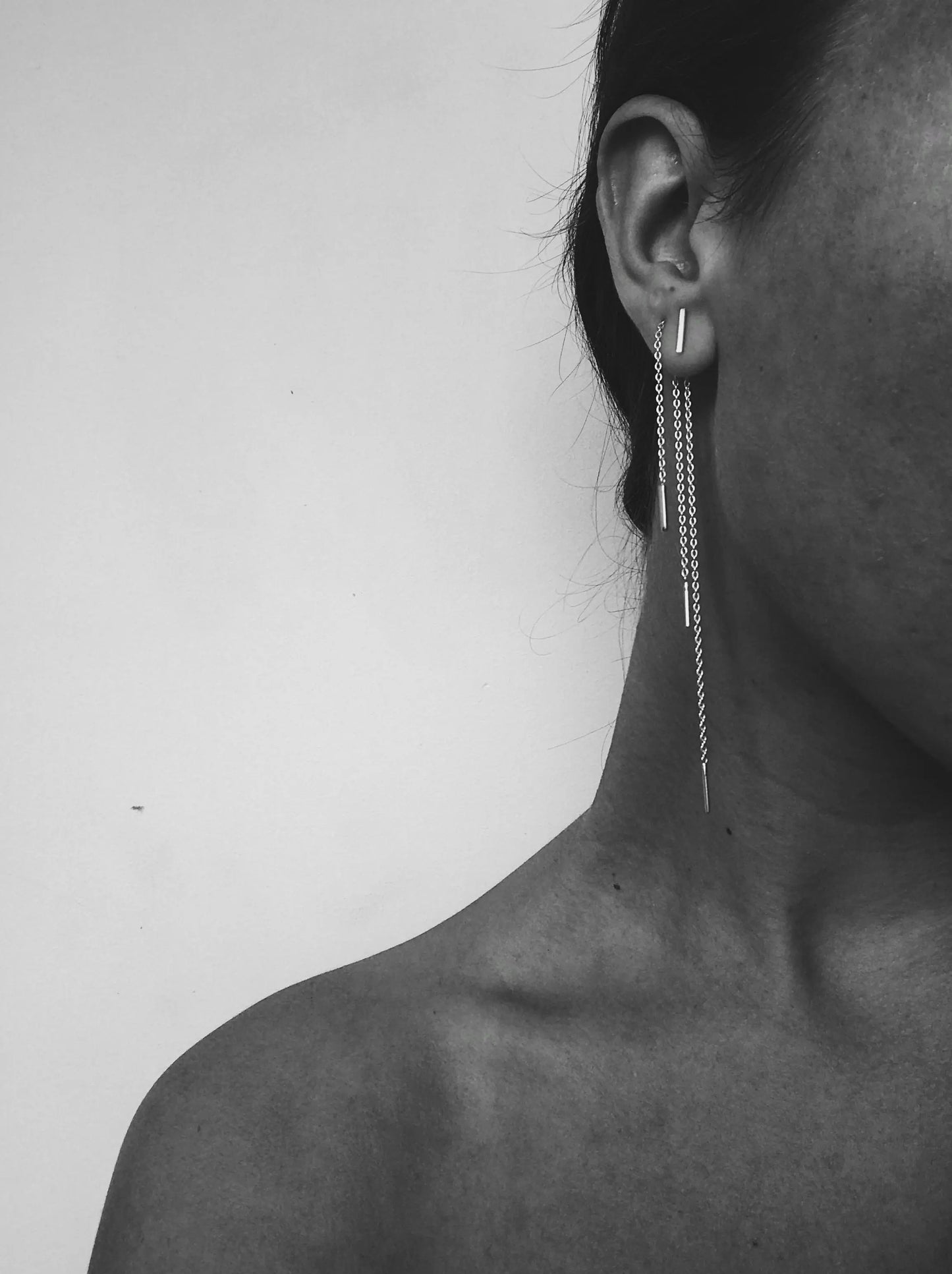 Kettenohrringe silber - noёmvri fashion label