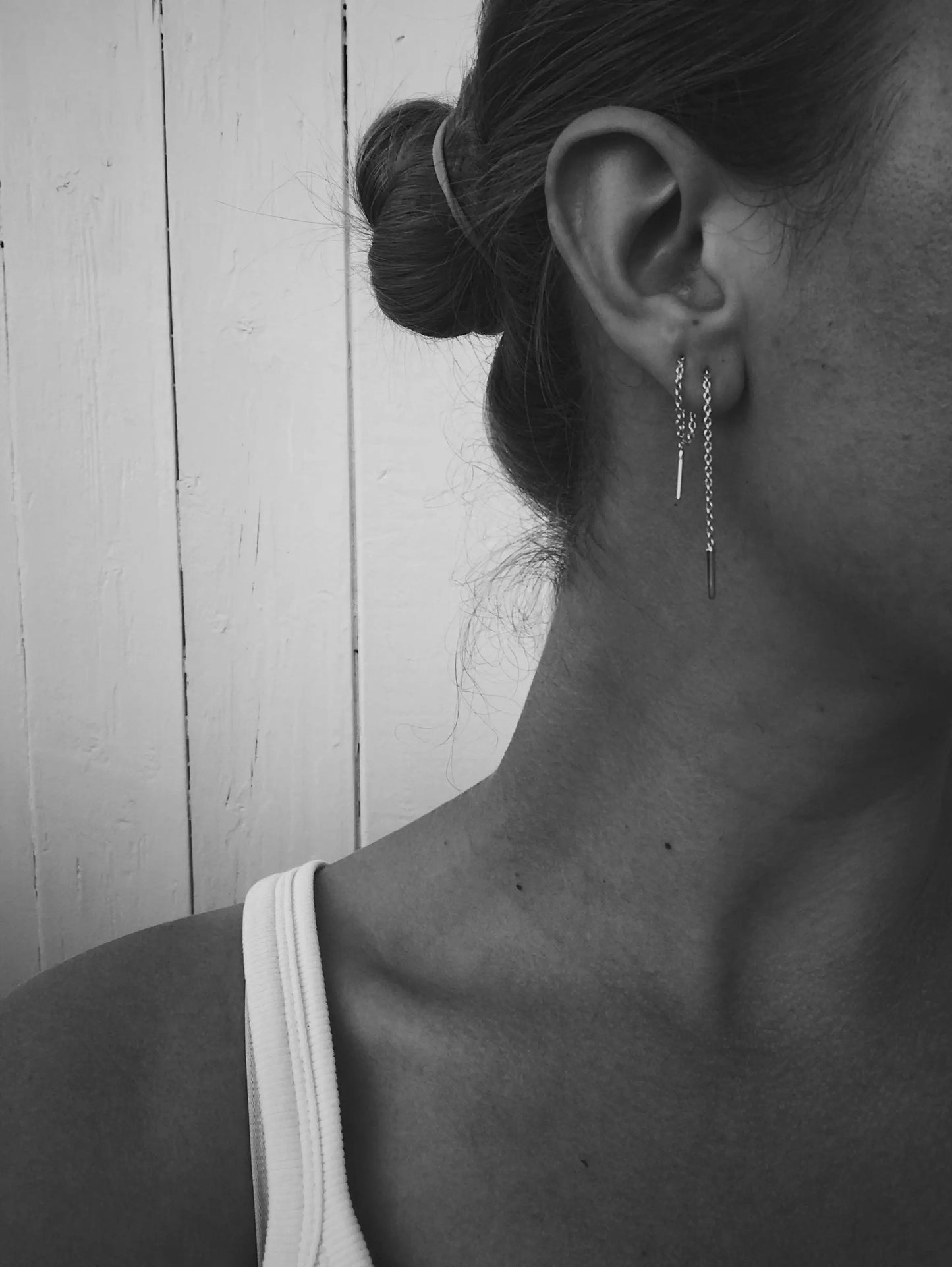 Kettenohrringe silber - noёmvri fashion label