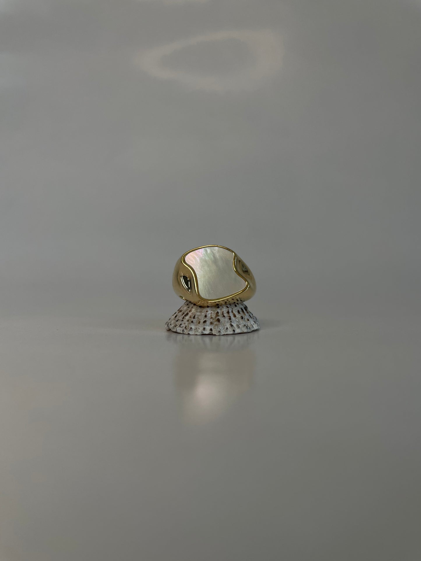 Siegelring gold mit Perlmutteinlage - noёmvri fashion label