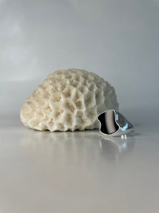 Siegelring silber mit schwarzer Plexiglas Platte - noёmvri fashion label