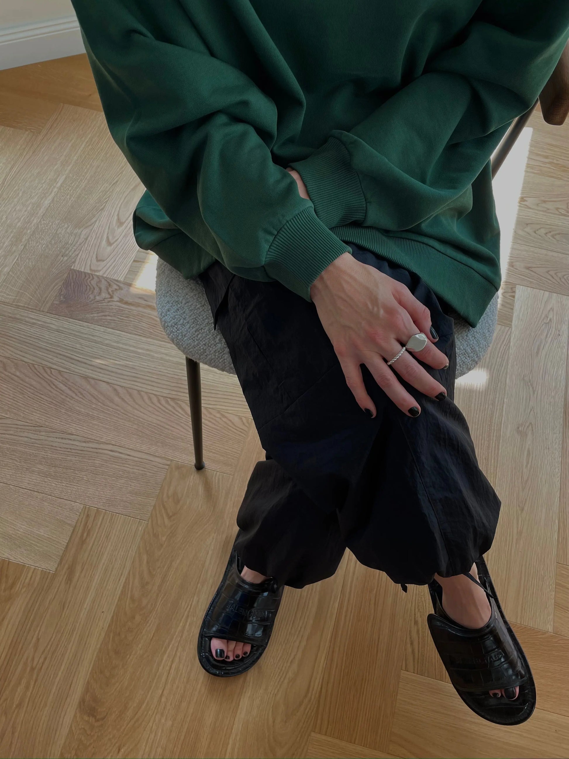Sweatshirt Turtleneck / green - noёmvri fashion label