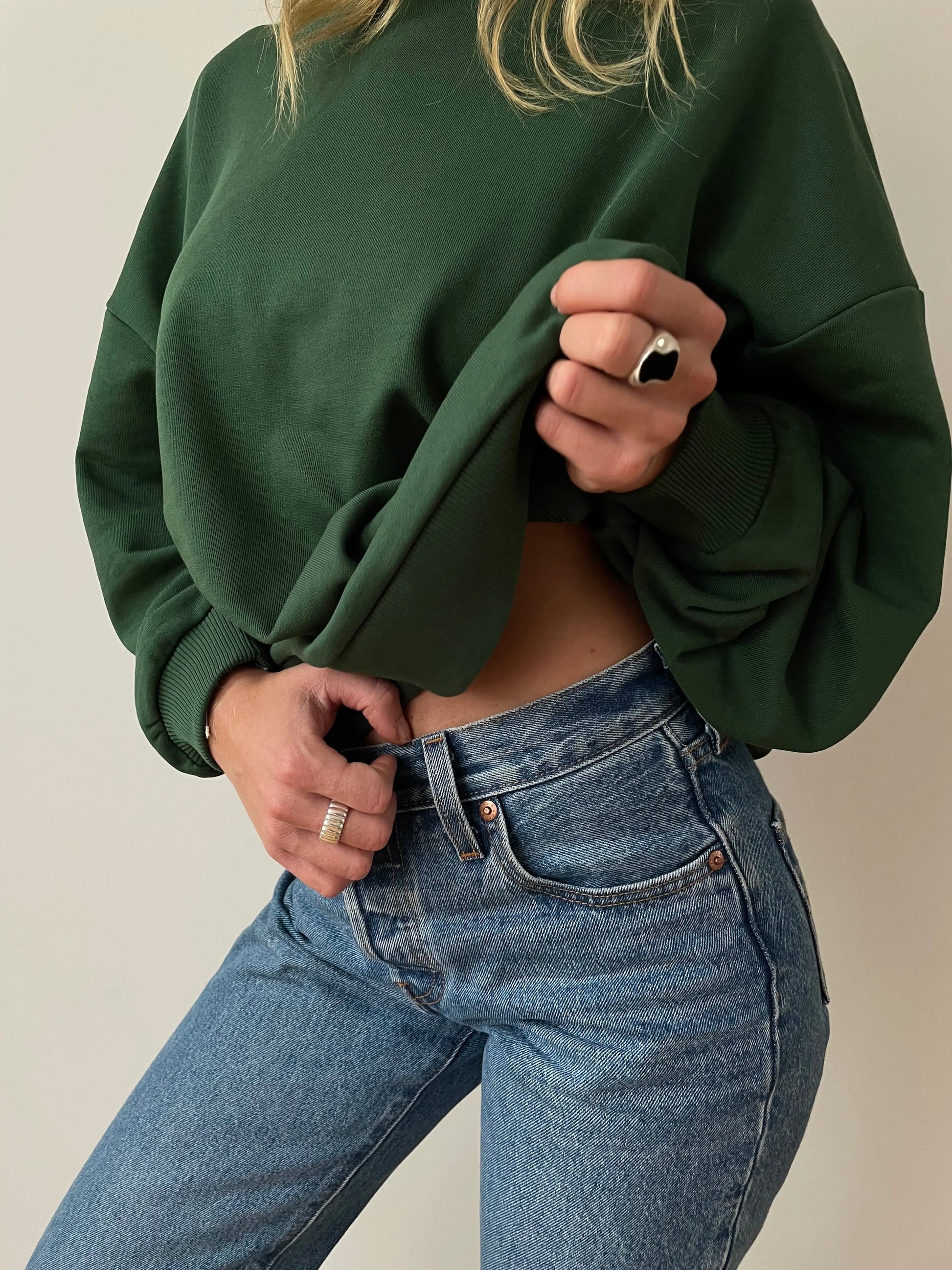 Sweatshirt Turtleneck / green - noёmvri fashion label