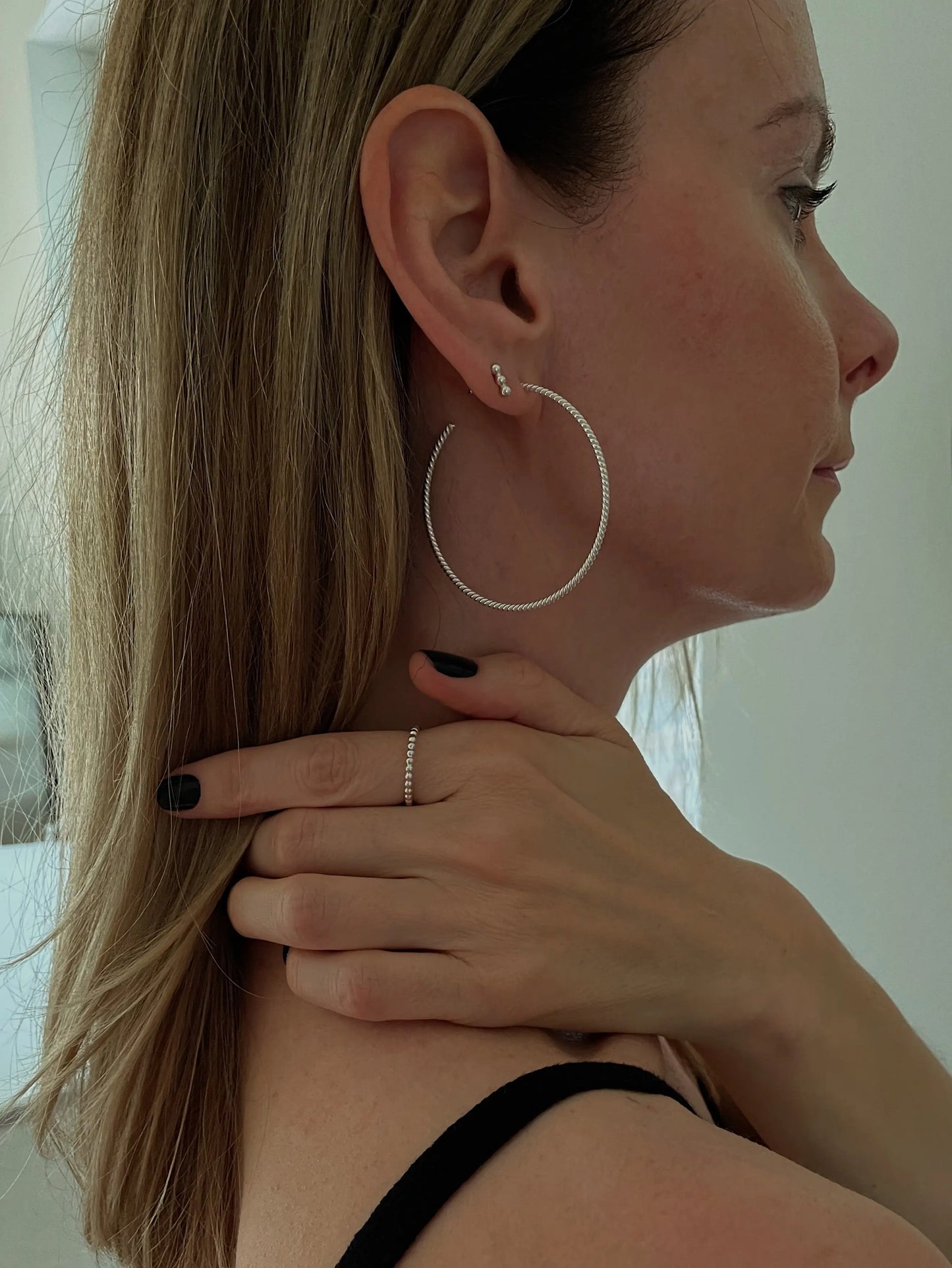big Swirl hoops silber - noёmvri fashion label