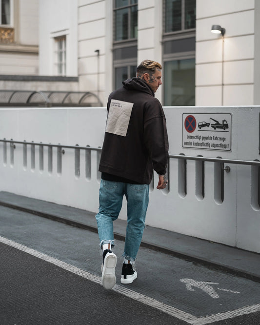 oversized Hoodie / seal brown - noёmvri fashion label