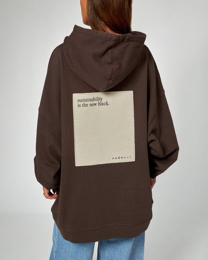 oversized Hoodie / seal brown