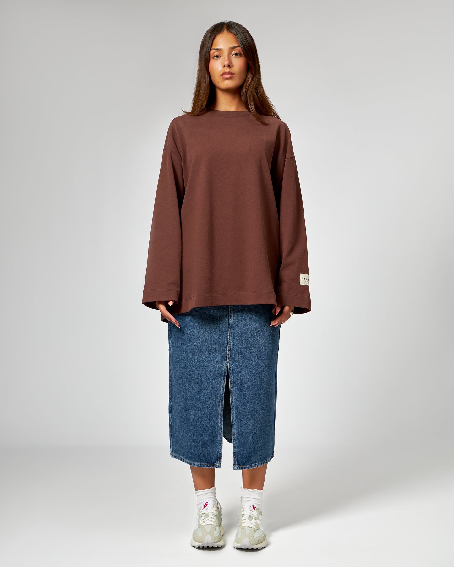 Oversized Longsleve Bailey braun