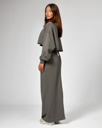 Cropped Sweater Olivia grau - noёmvri fashion label