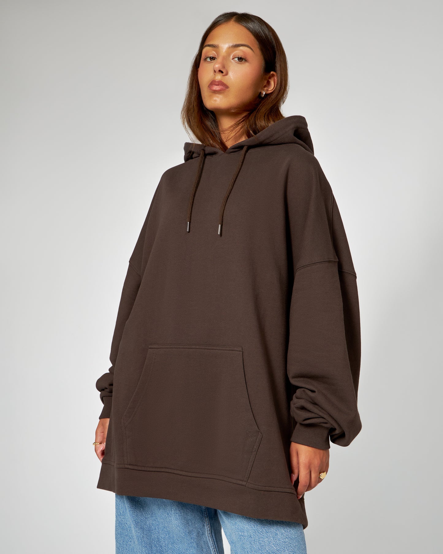 oversized Hoodie / seal brown