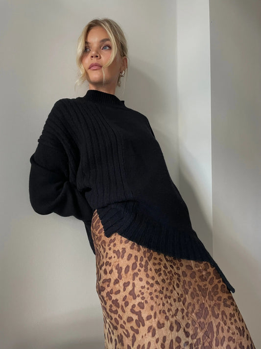 Frances Strickpullover, schwarz - noёmvri fashion label