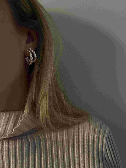 Mia Creolen silber small - noёmvri fashion label