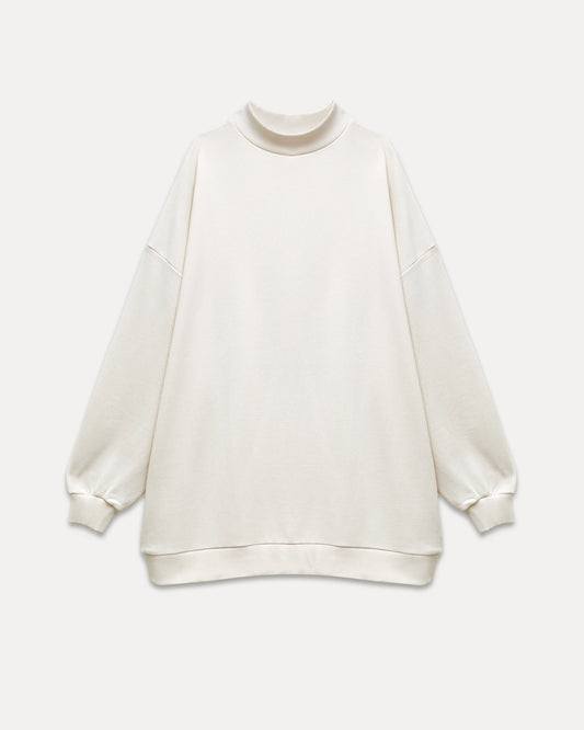 Sweatshirt Turtleneck / white sand - noёmvri fashion label