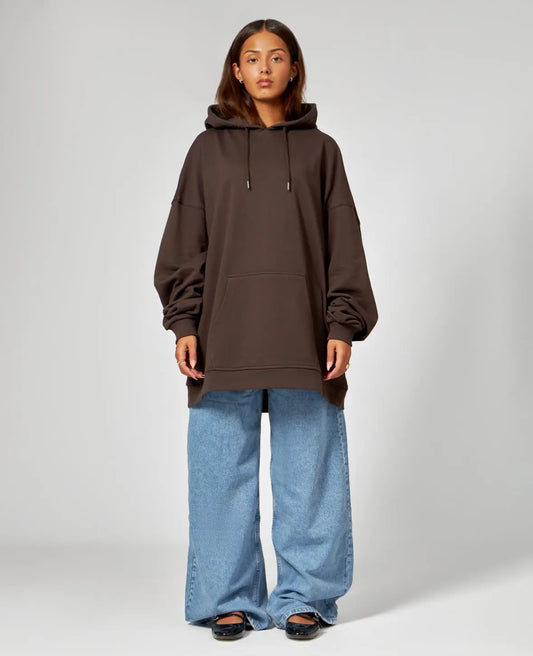 oversized Hoodie / seal brown - noёmvri fashion label