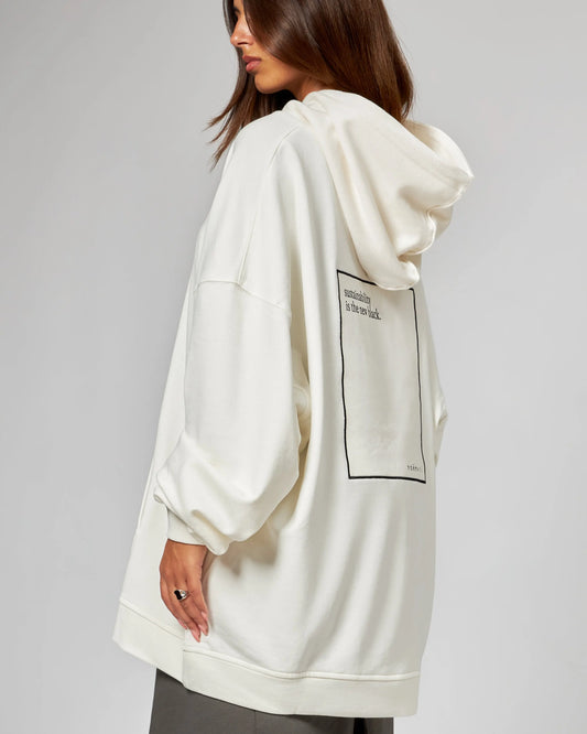 oversized Hoodie / snow white - noёmvri fashion label