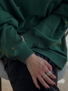 NEW oversized Sweatshirt green mit Herzchen