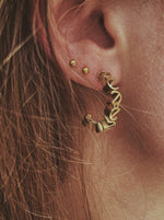 Load image into Gallery viewer, Logo Ear Hoops - gold big
