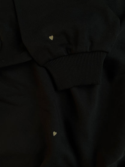 oversized Sweatshirt black mit Herzchen