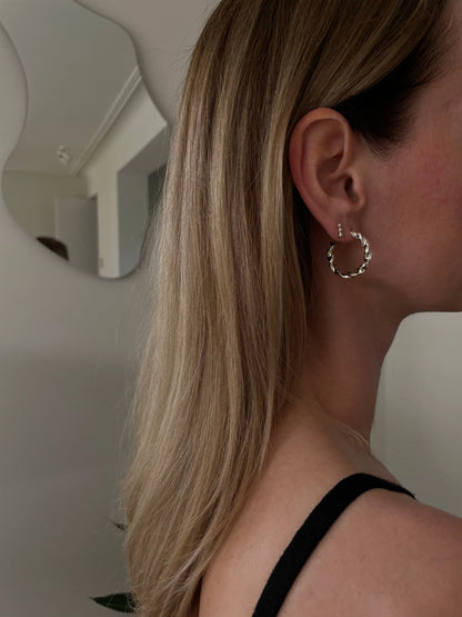 gedrehte Creolen silber - noёmvri fashion label