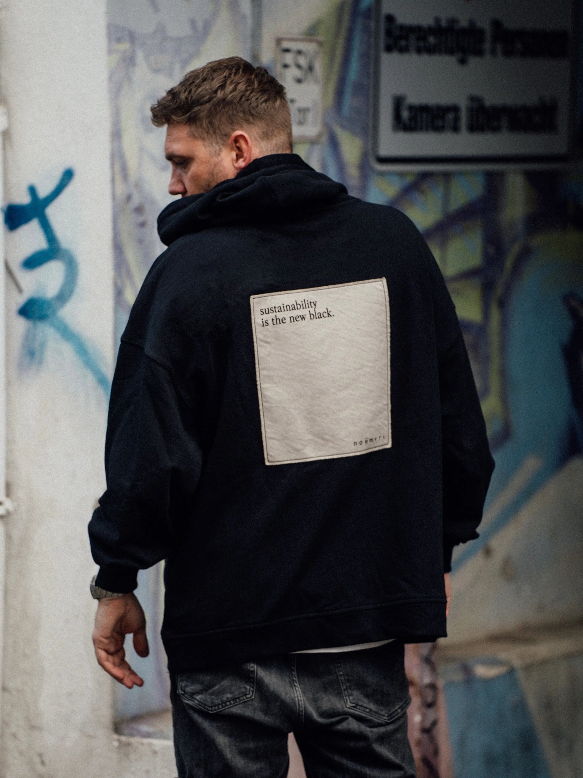 oversized Hoodie / black - noёmvri fashion label