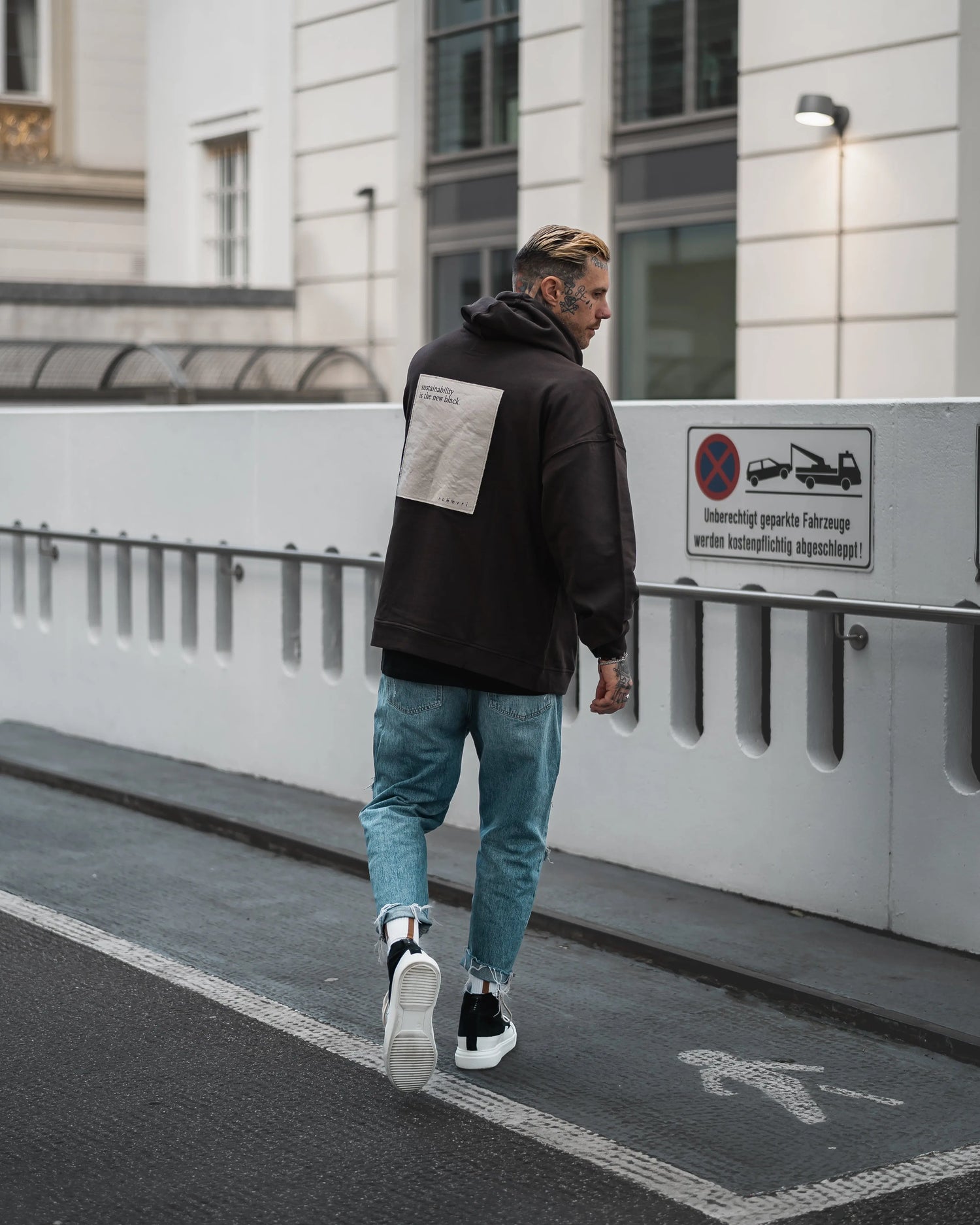 oversized Hoodie / seal brown - noёmvri fashion label