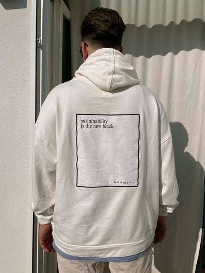 oversized Hoodie / snow white - noёmvri fashion label
