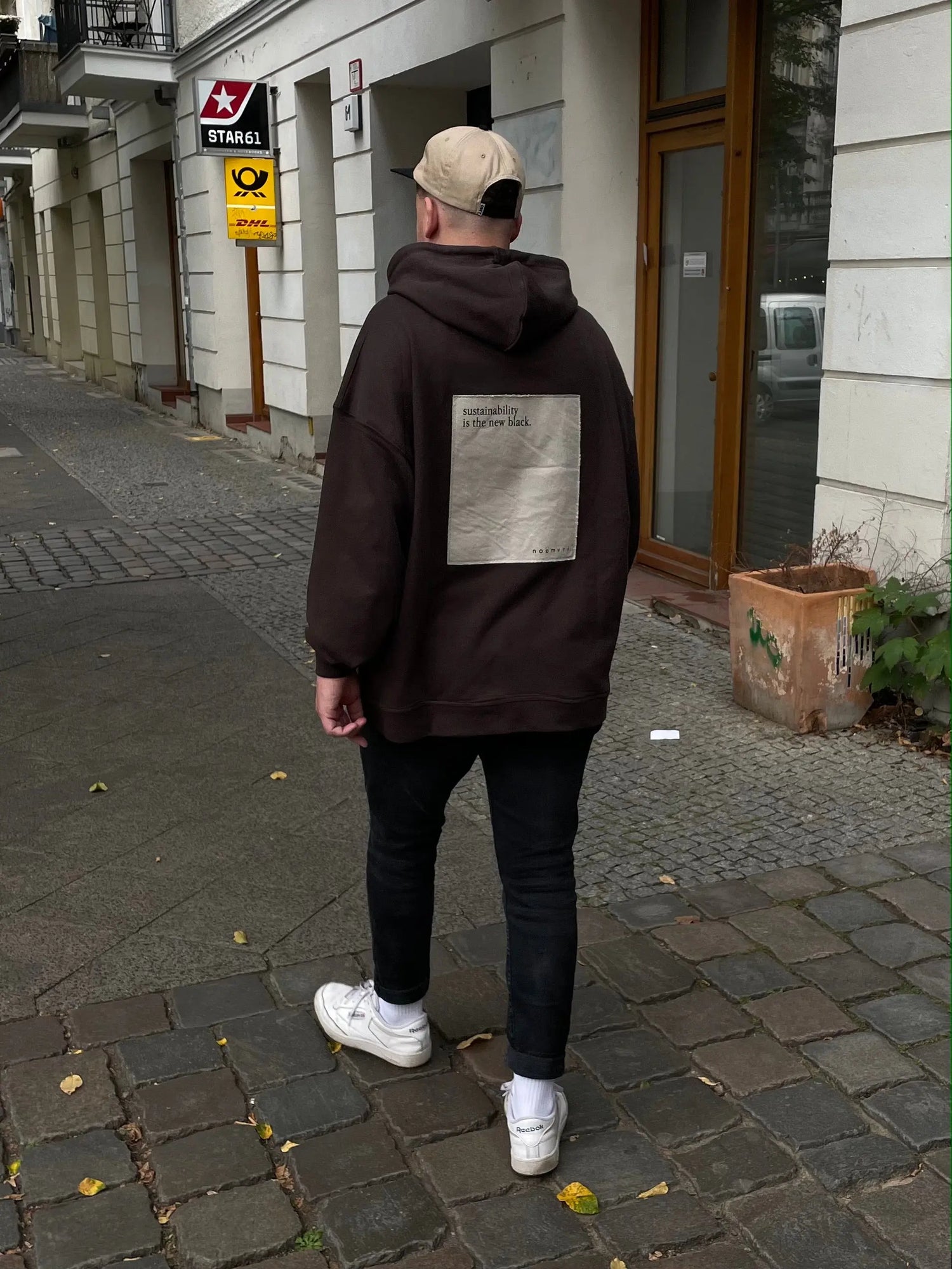 oversized Hoodie / herrenmode seal brown - noёmvri fashion label