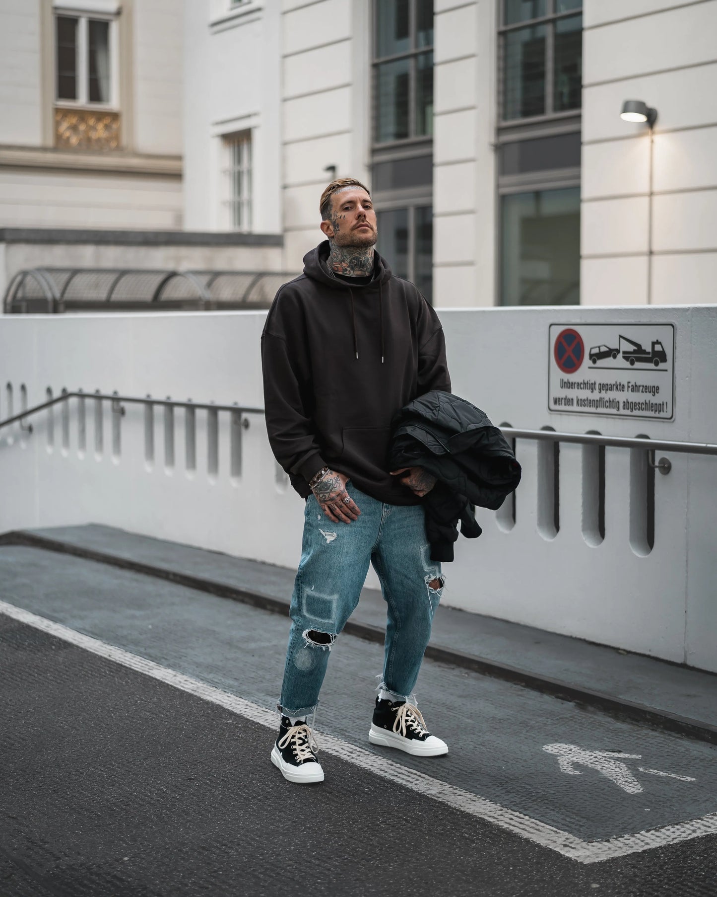 oversized Hoodie / seal brown - noёmvri fashion label